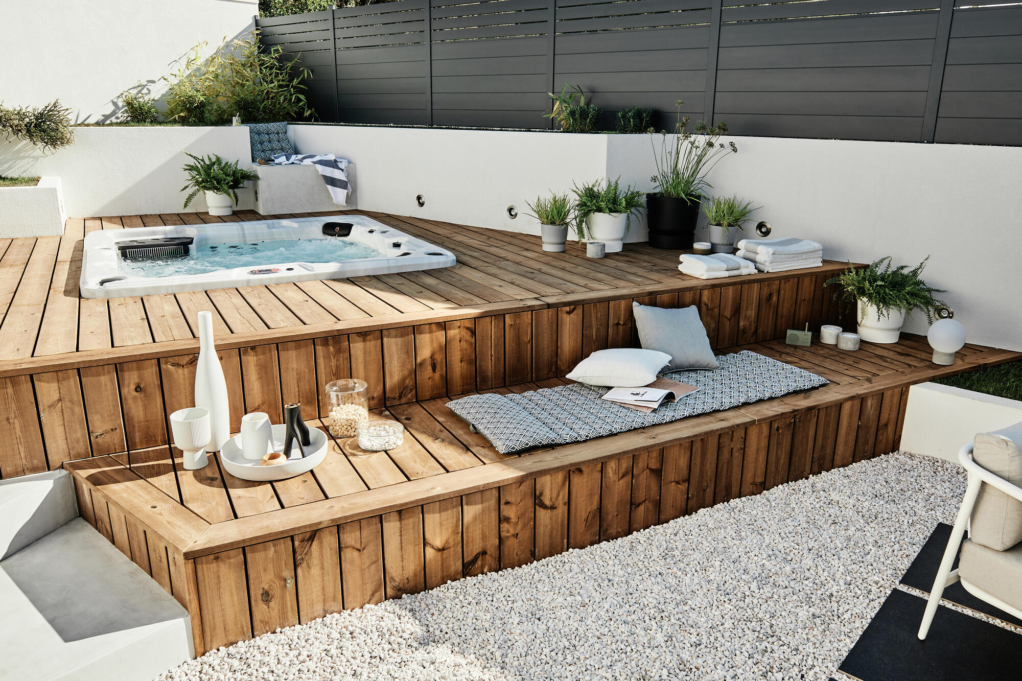 jardin avec spa jardin avec spa