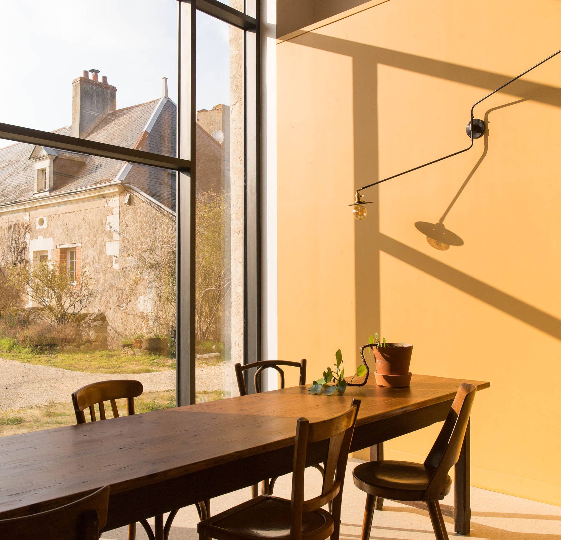 salle à manger grange rénovée