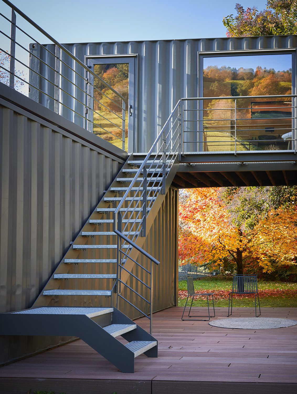 façade maison container