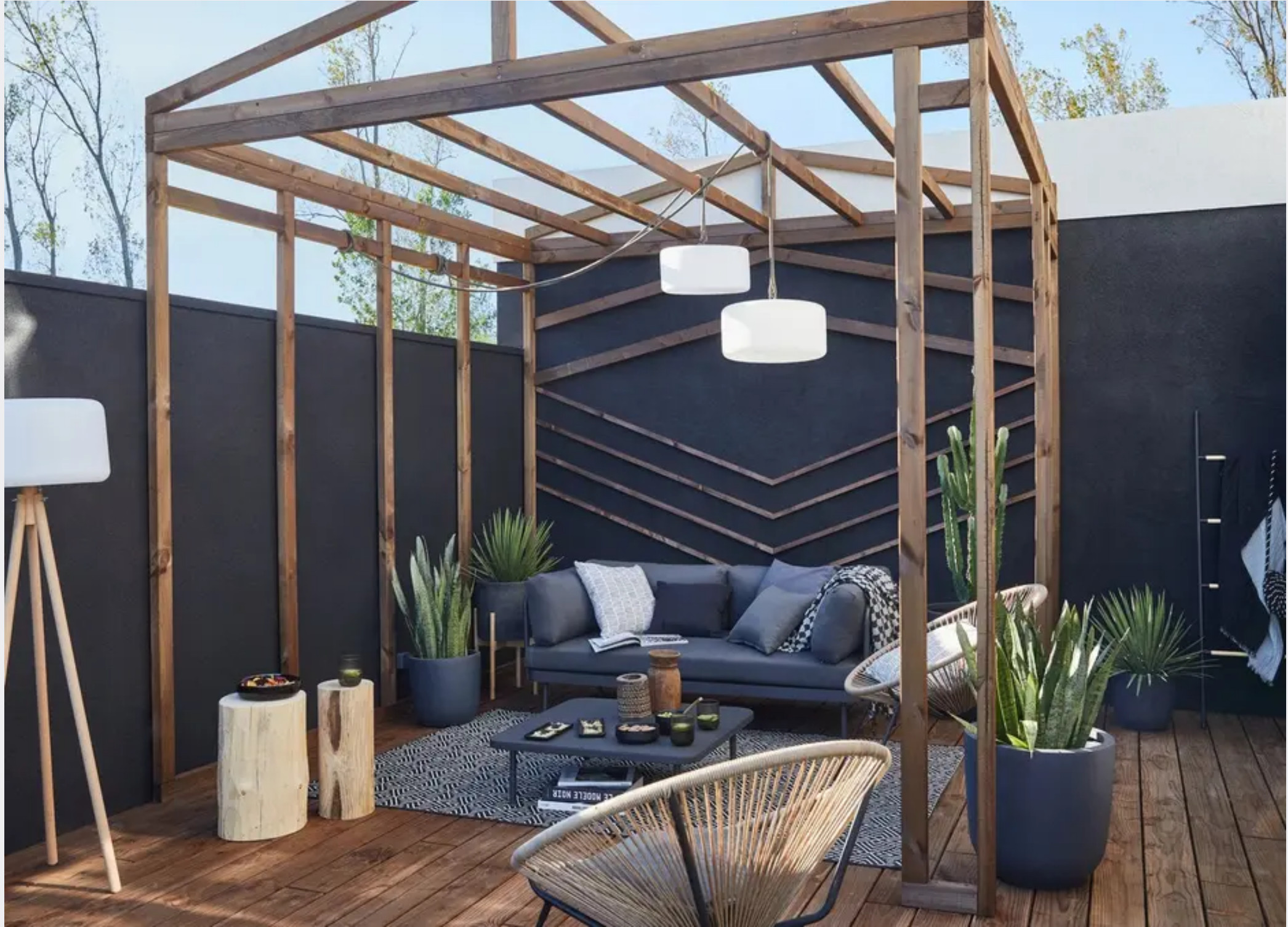 terrasse design avec pergola