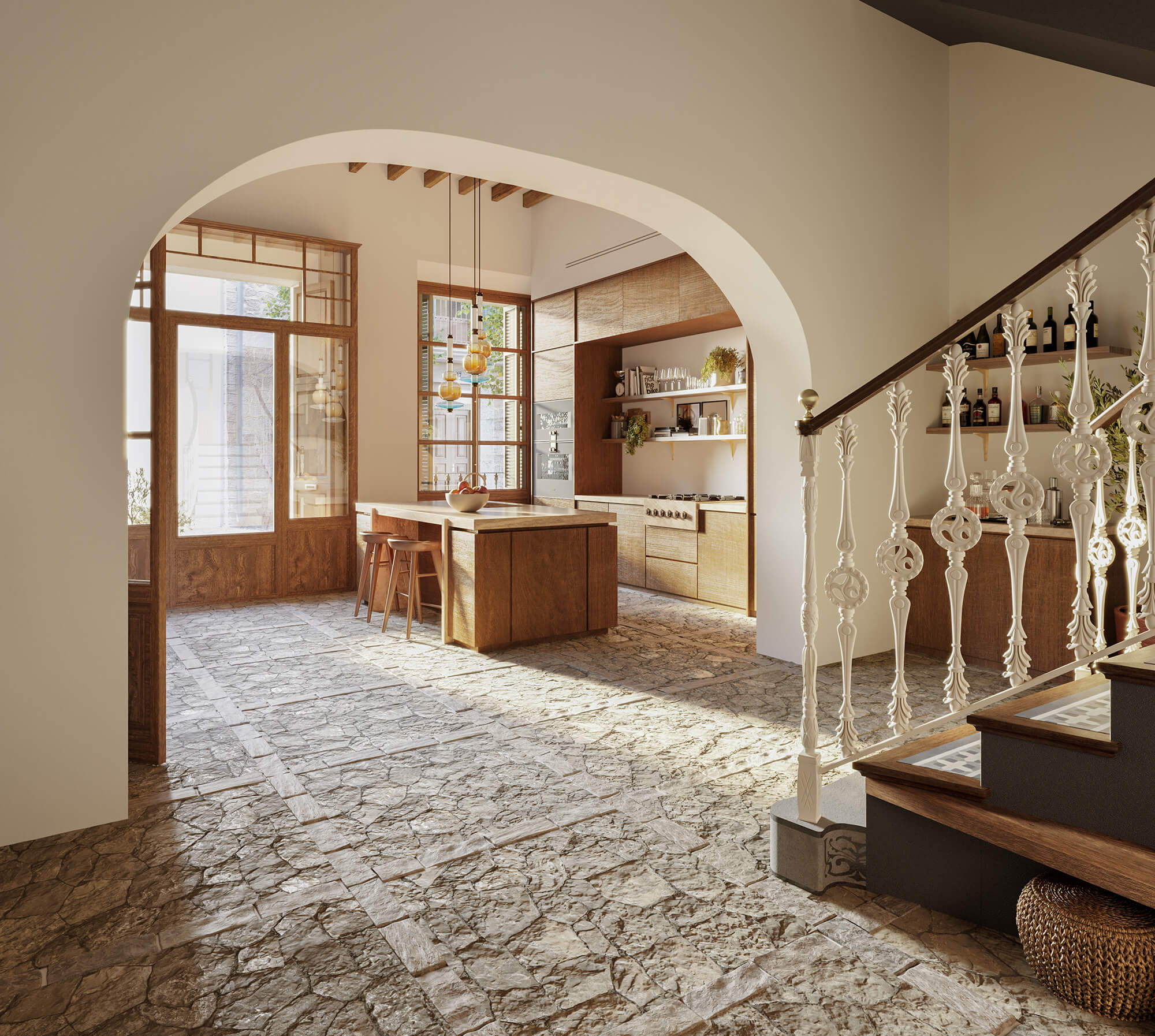 cuisine avec poutres maison en pierres centenaire Mon Cor Berrow Projects cuisine avec poutres maison en pierres centenaire Mon Cor Berrow Projects