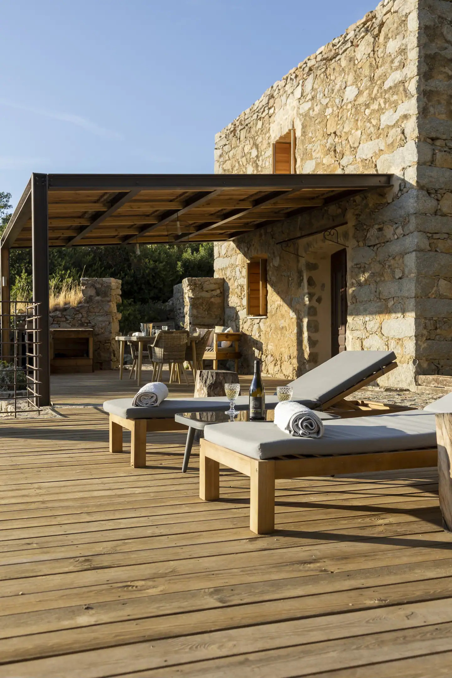 pergola métal et bois