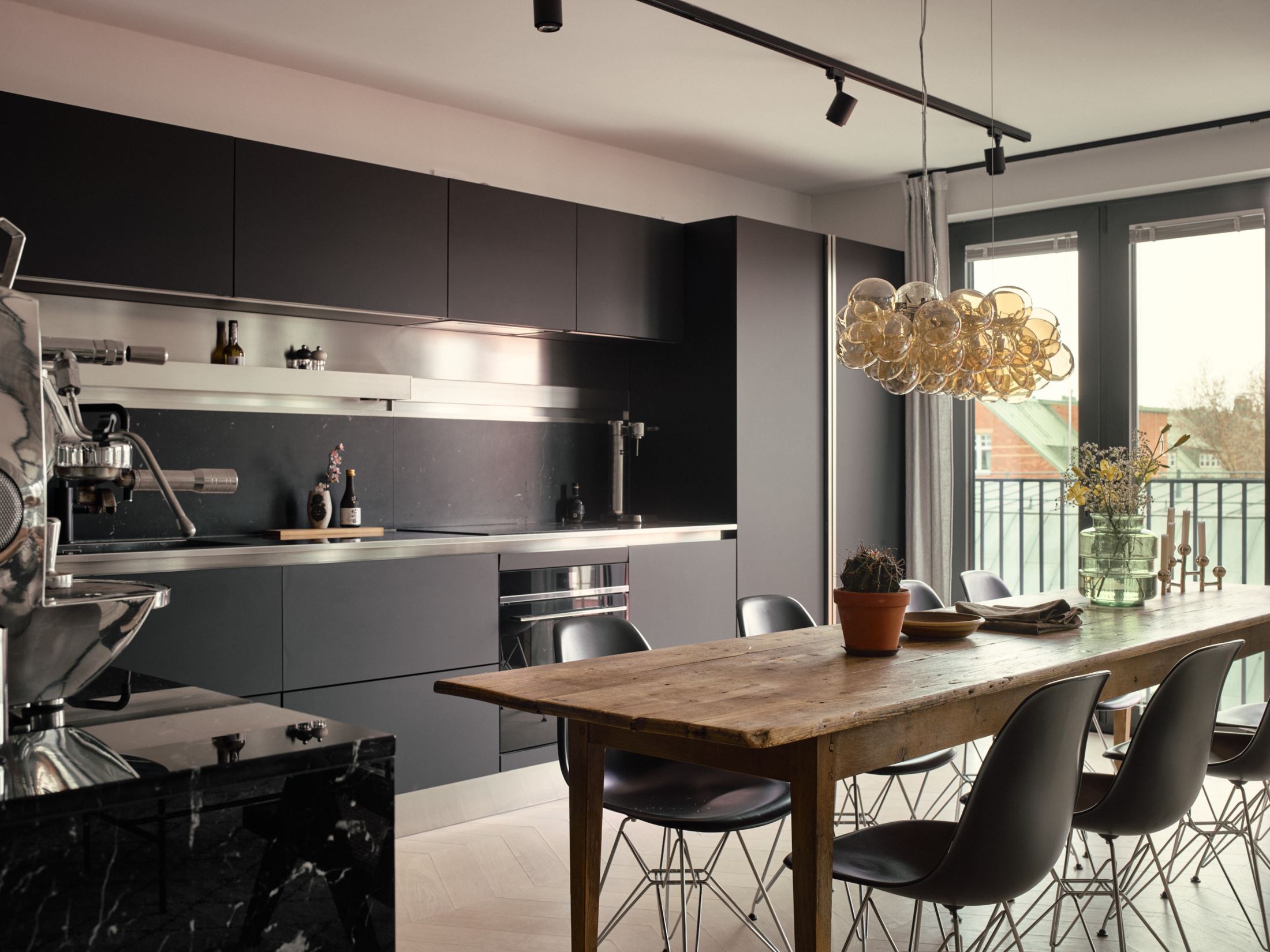 cuisine ouverte design noire