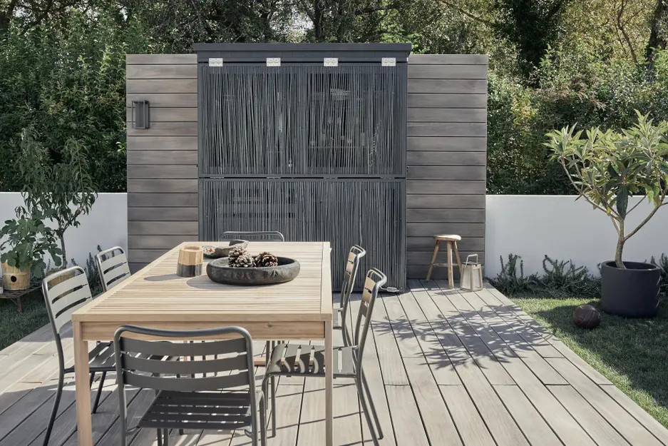 cuisine d'été sur terrasse bois