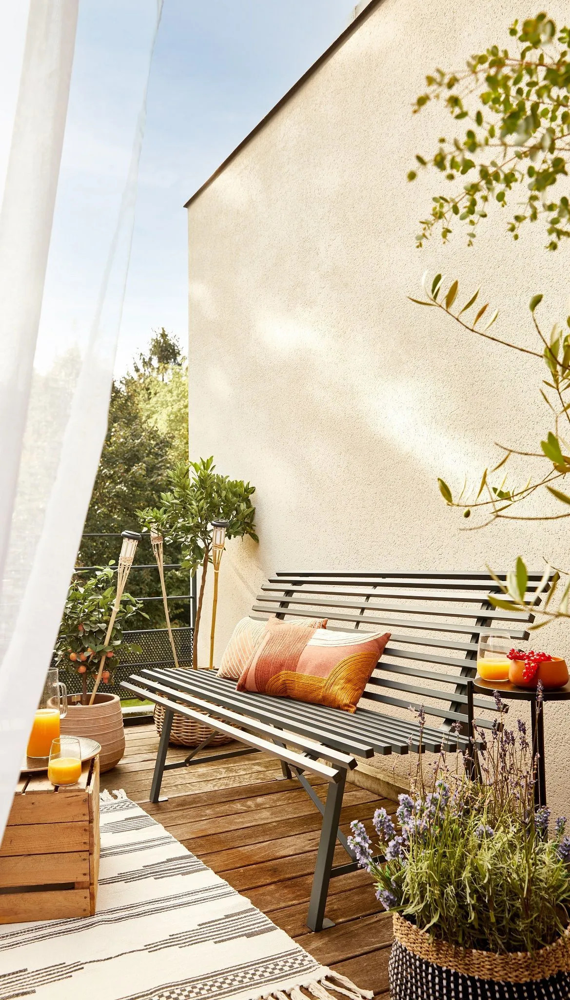 balcon avec banc