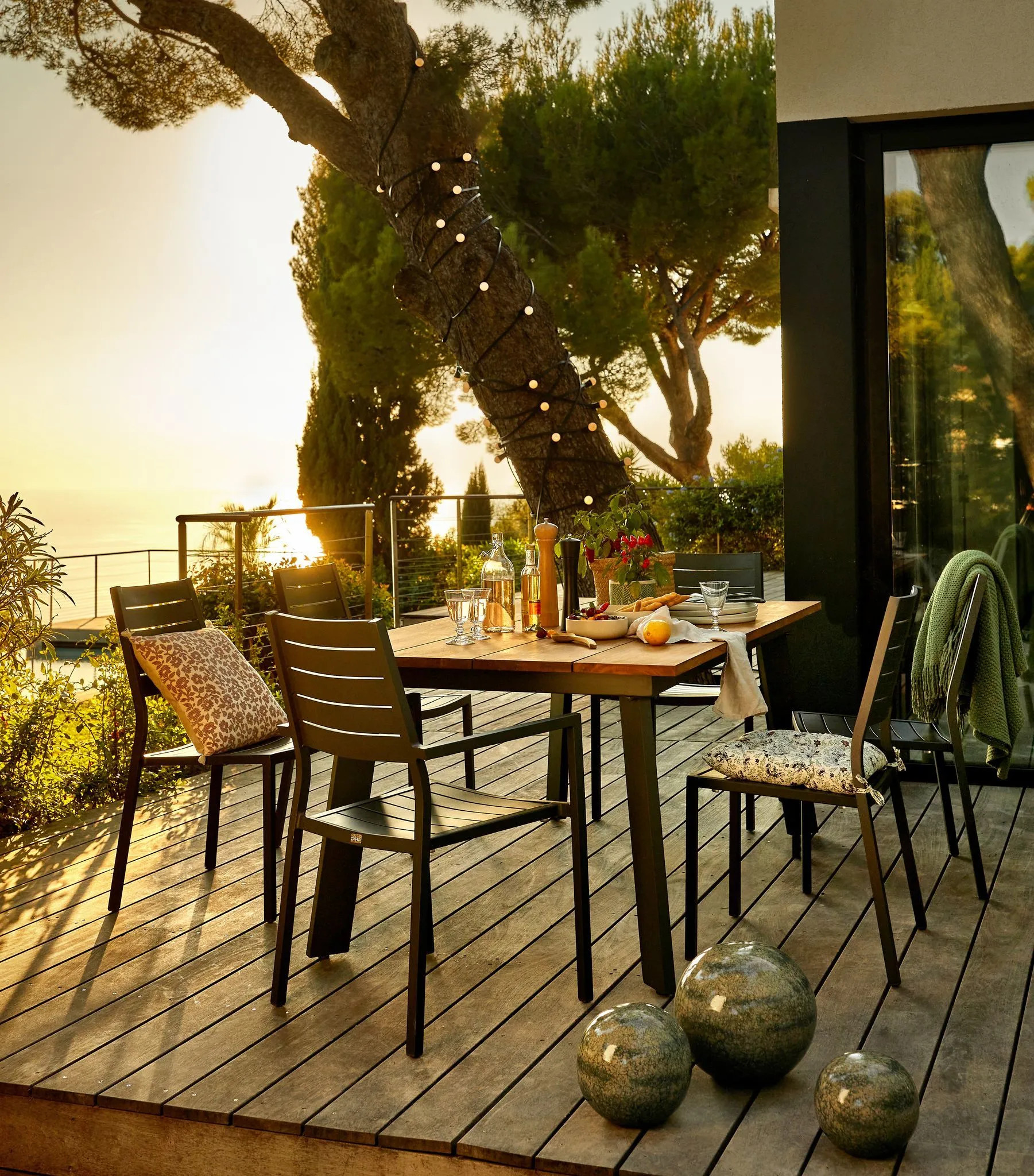 terrasse aménagée en bois