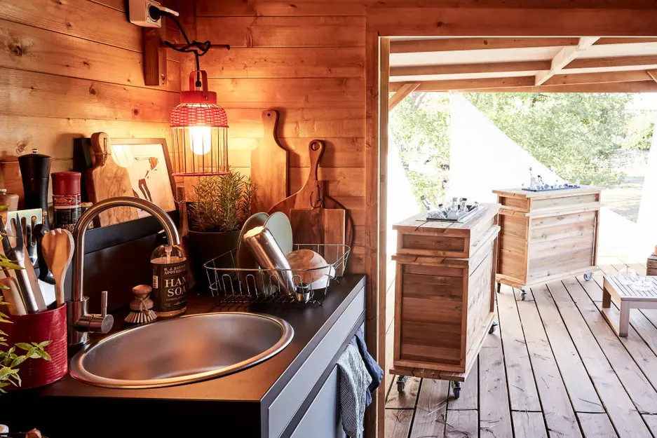 abri de jardin bois avec terrasse et cuisine d abri de jardin bois avec terrasse et cuisine d'été