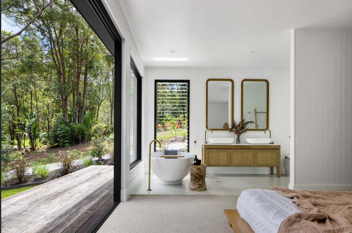 chambre avec salle de bain design maison contemporaine