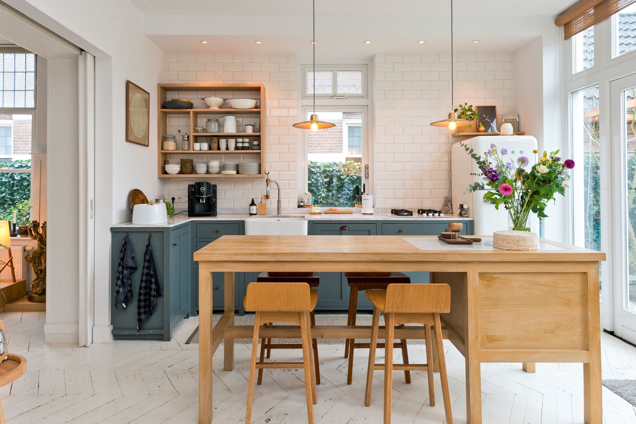 cuisine verte shaker décoration contemporaine
