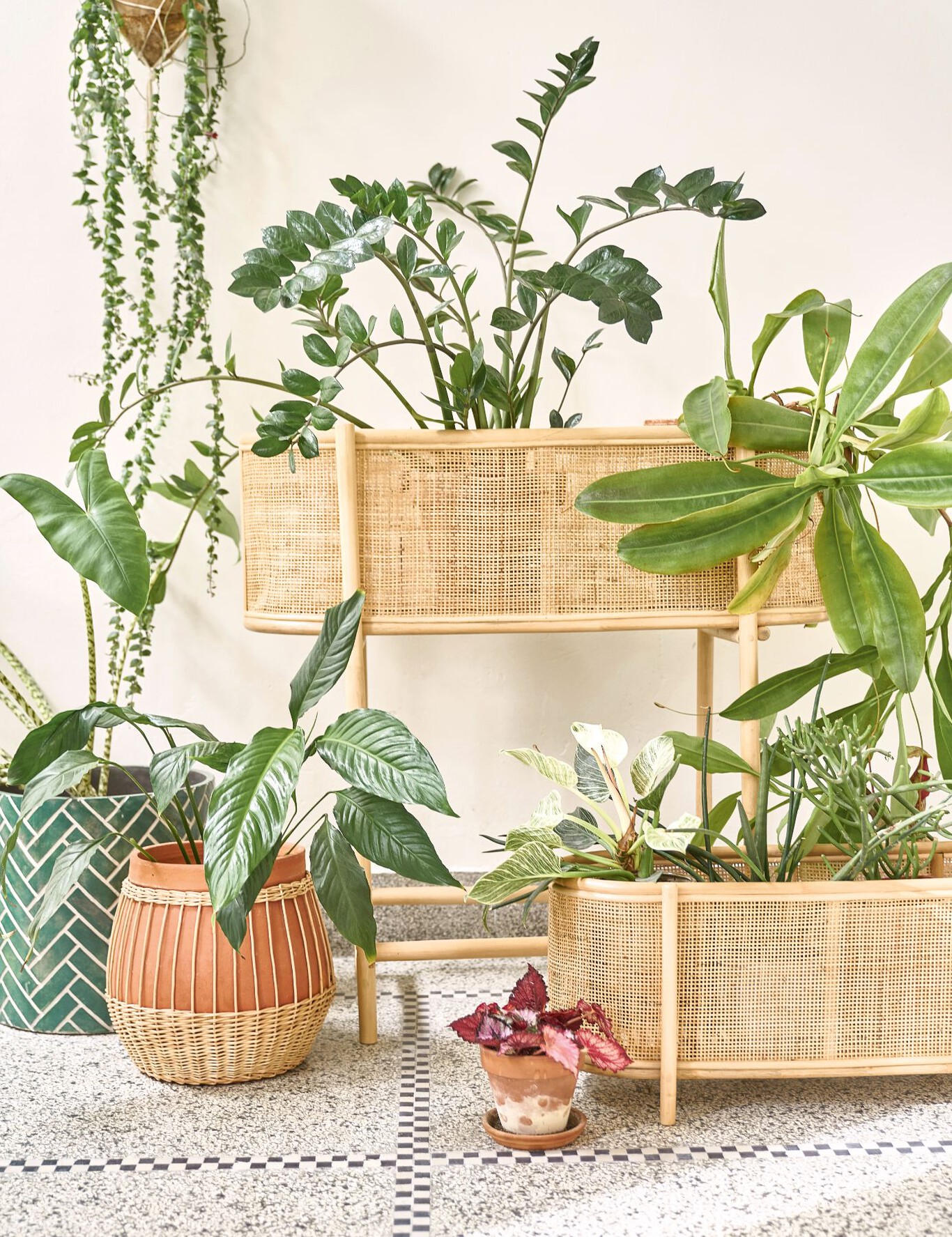jardinière cannage et rotin Maisons du Monde