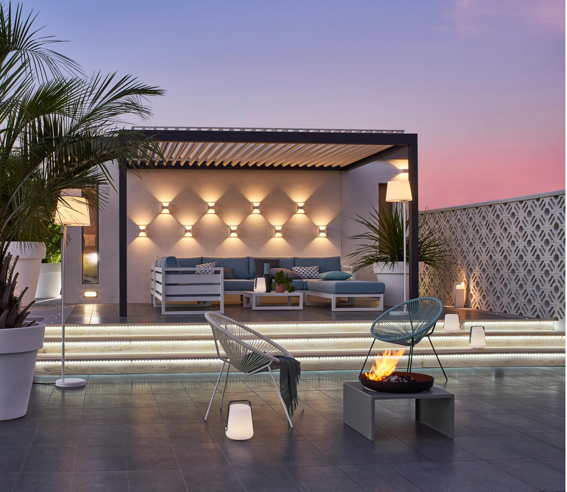 terrasse design vue nuit terrasse design vue nuit