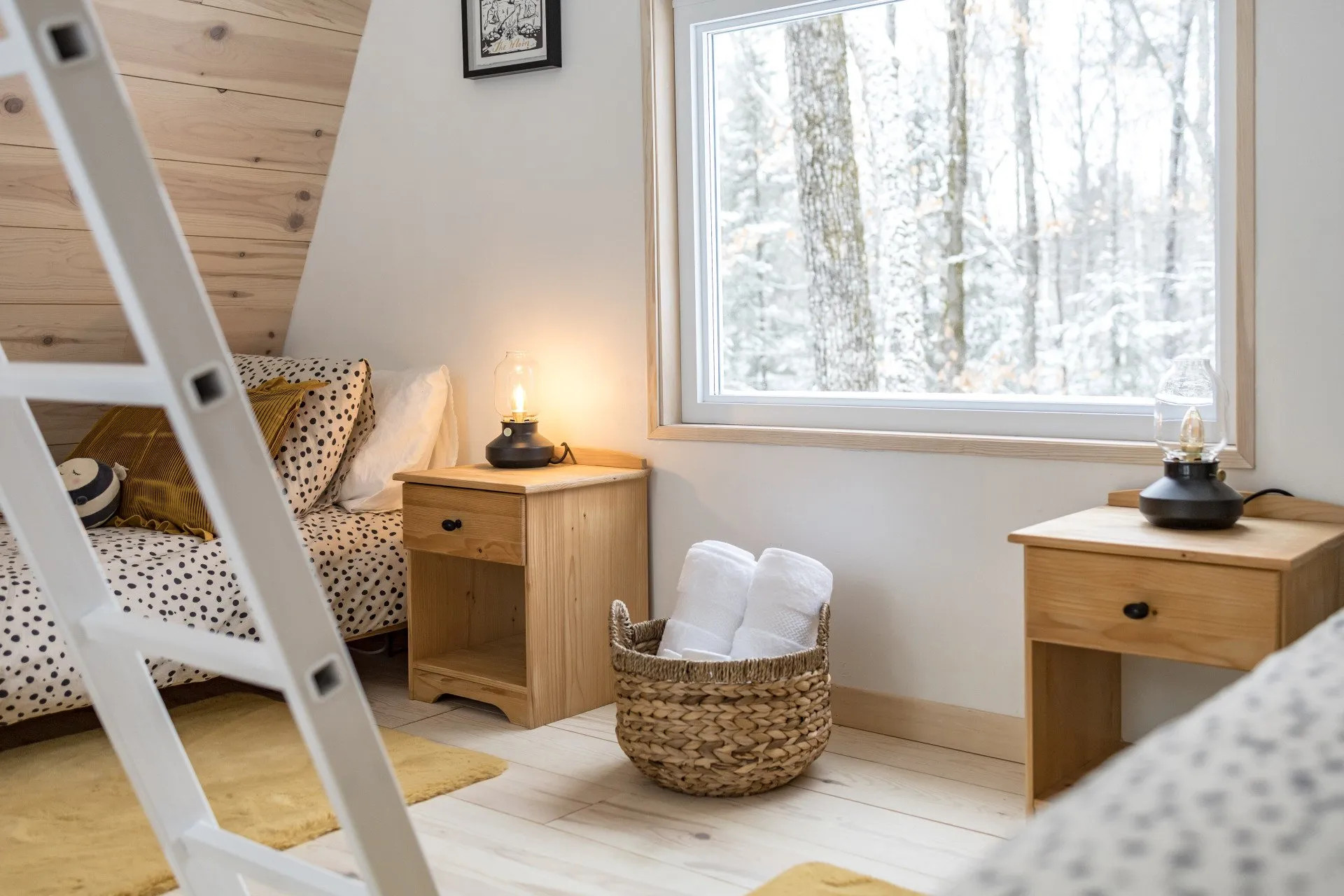 chambre double maison en bois