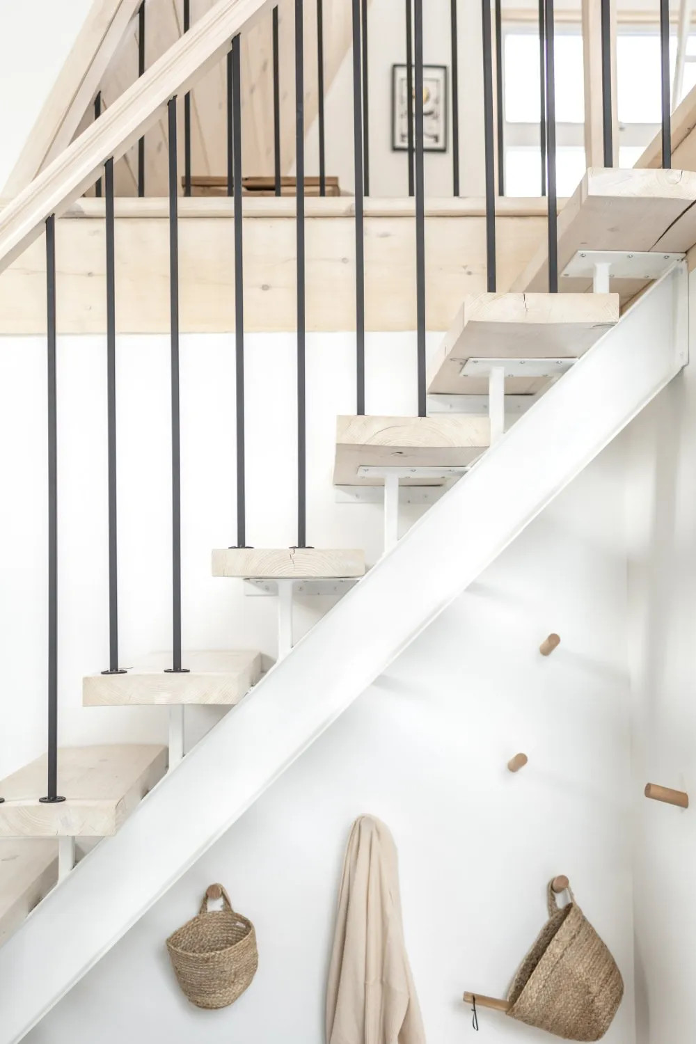 escalier bois et métal