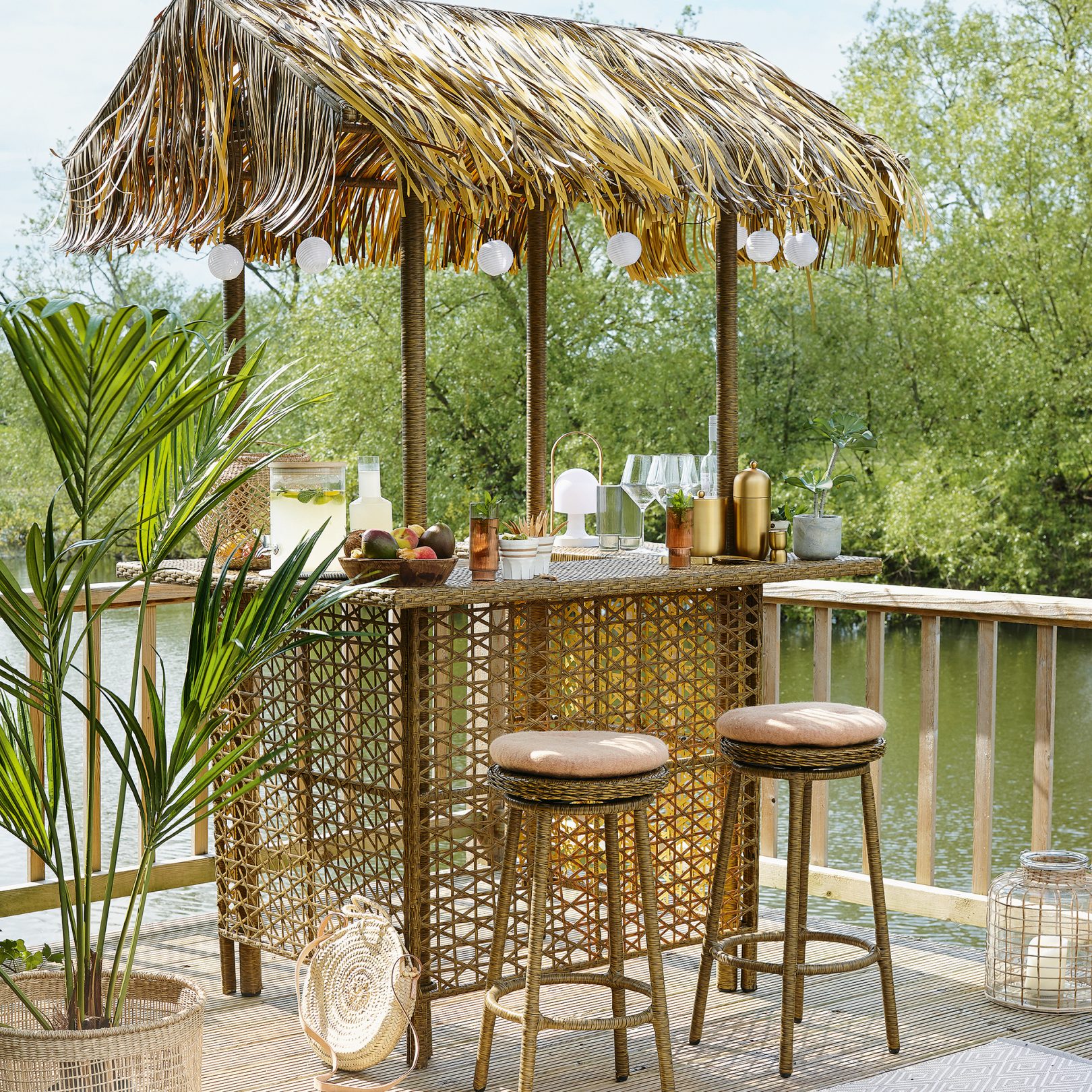 terrasse aménagée avec bar rotin terrasse aménagée avec bar rotin
