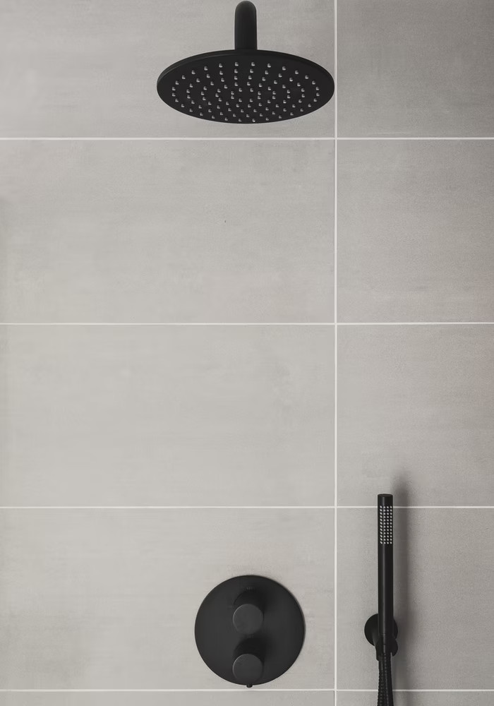 salle de bain design grise