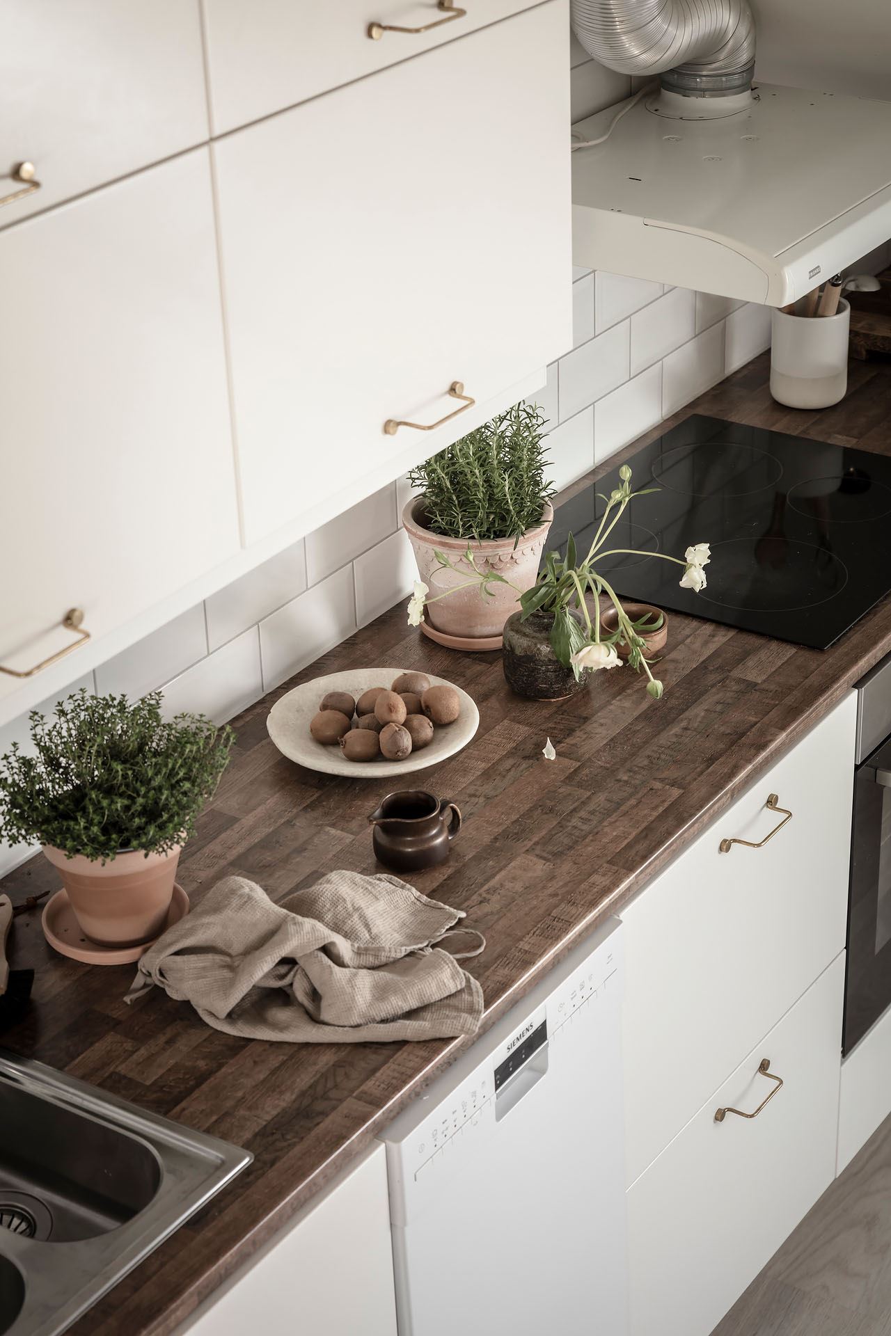 cuisine blanche et bois