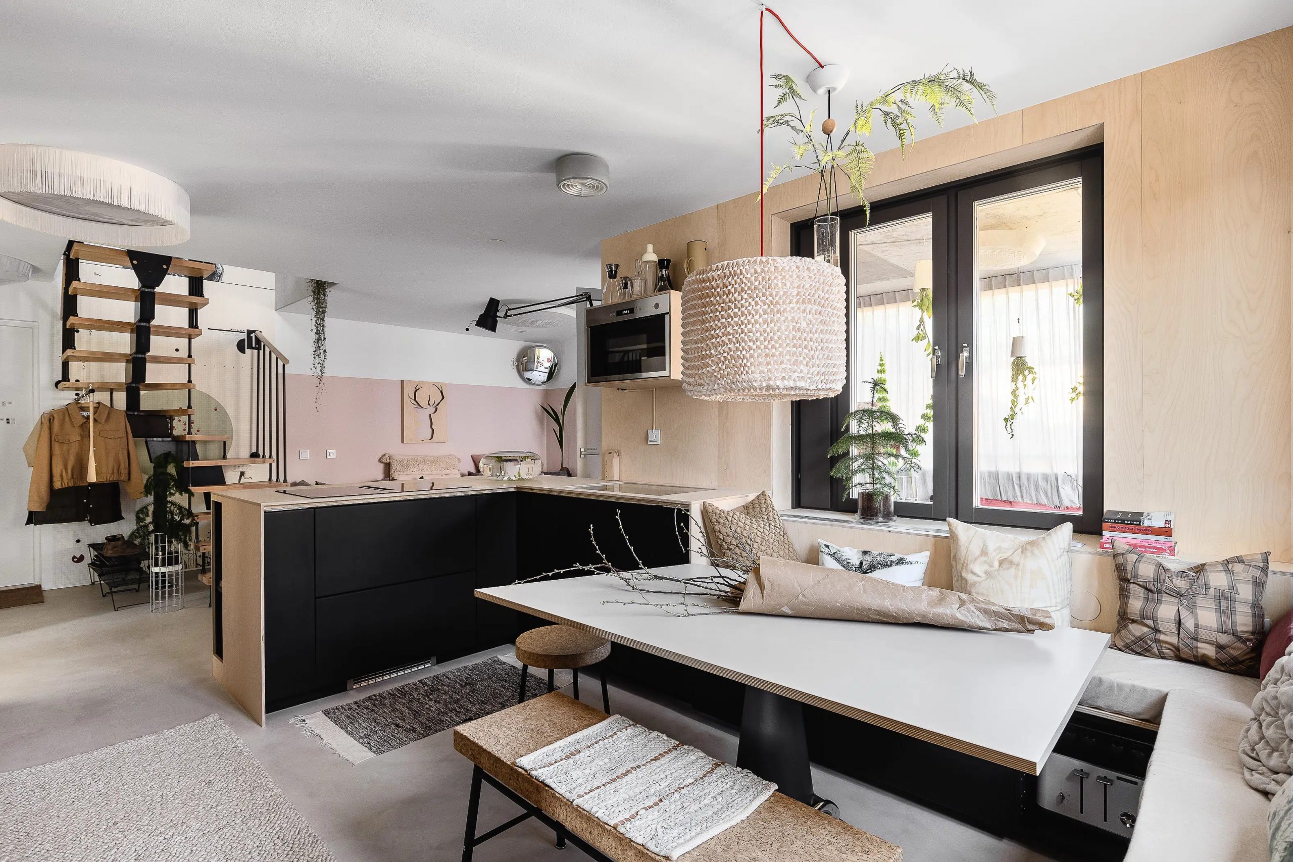 cuisine design bois clair avec coin repas cuisine design bois clair avec coin repas