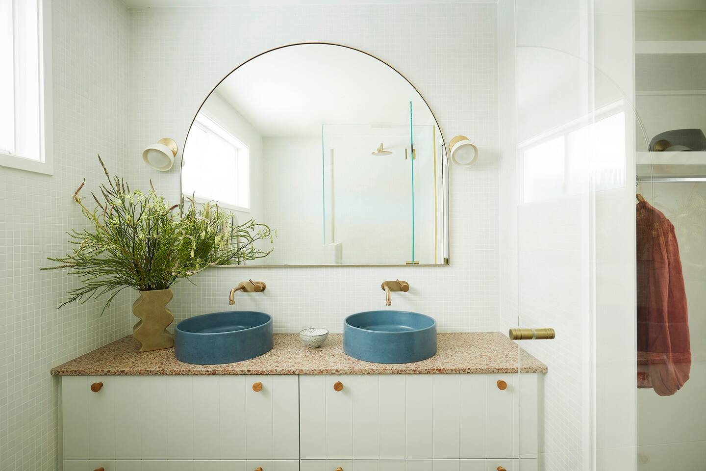 salle de bain style années 50 avec terrazzo salle de bain style années 50 avec terrazzo