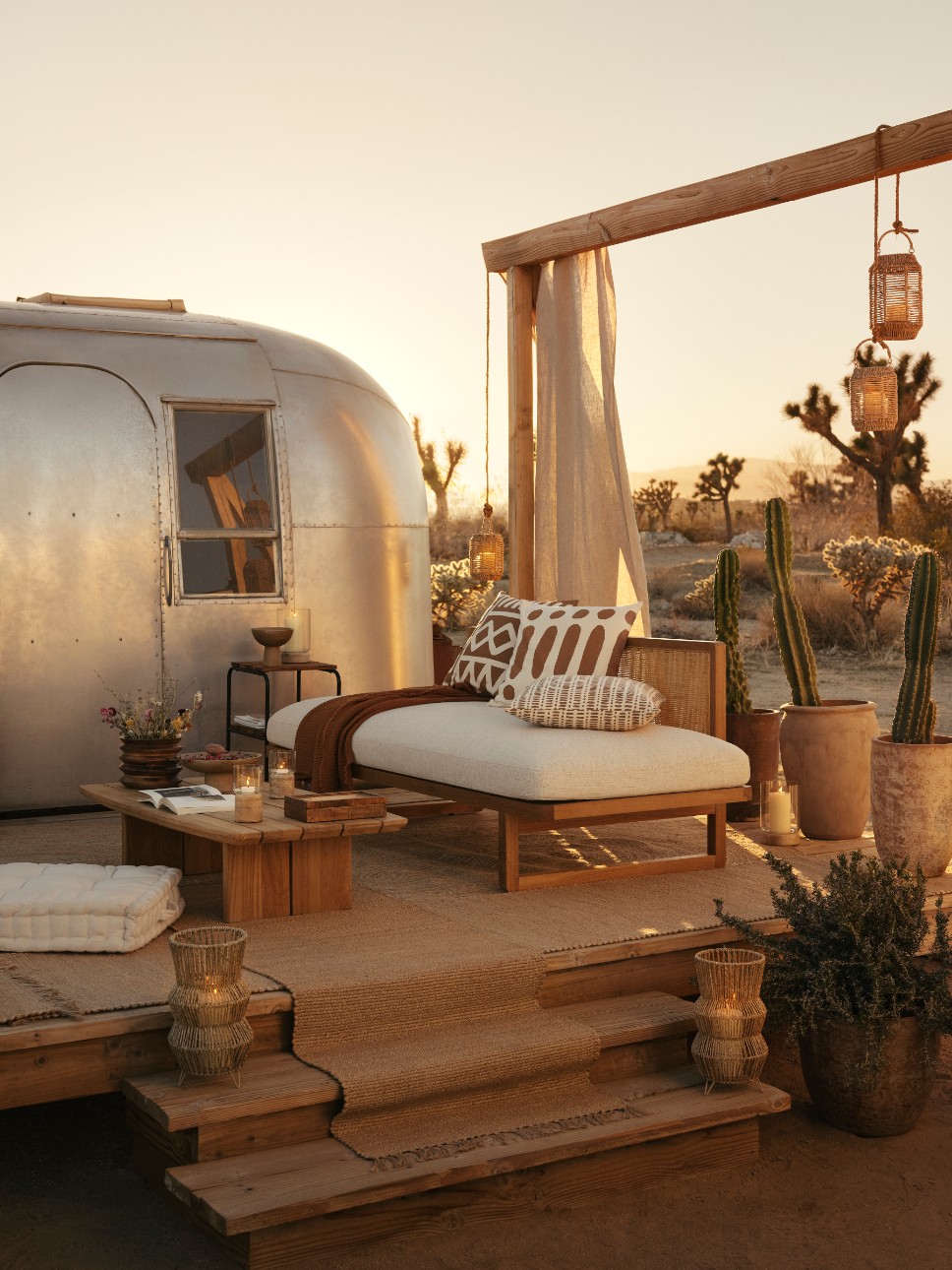 terrasse aménagée caravane Airstream terrasse aménagée caravane Airstream