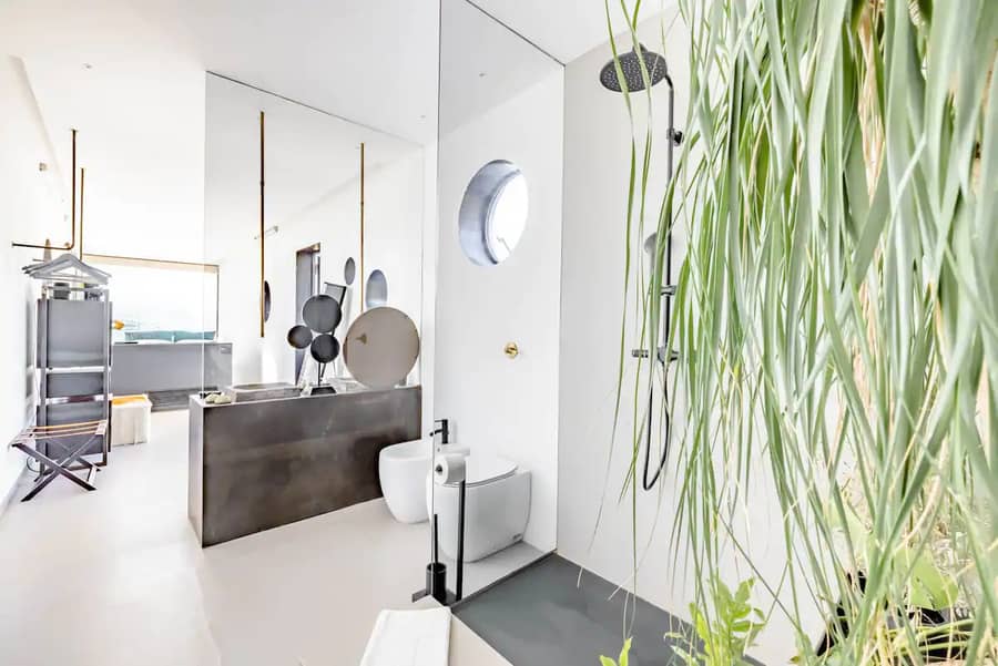 salle de bain design avec plantes vertes salle de bain design avec plantes vertes