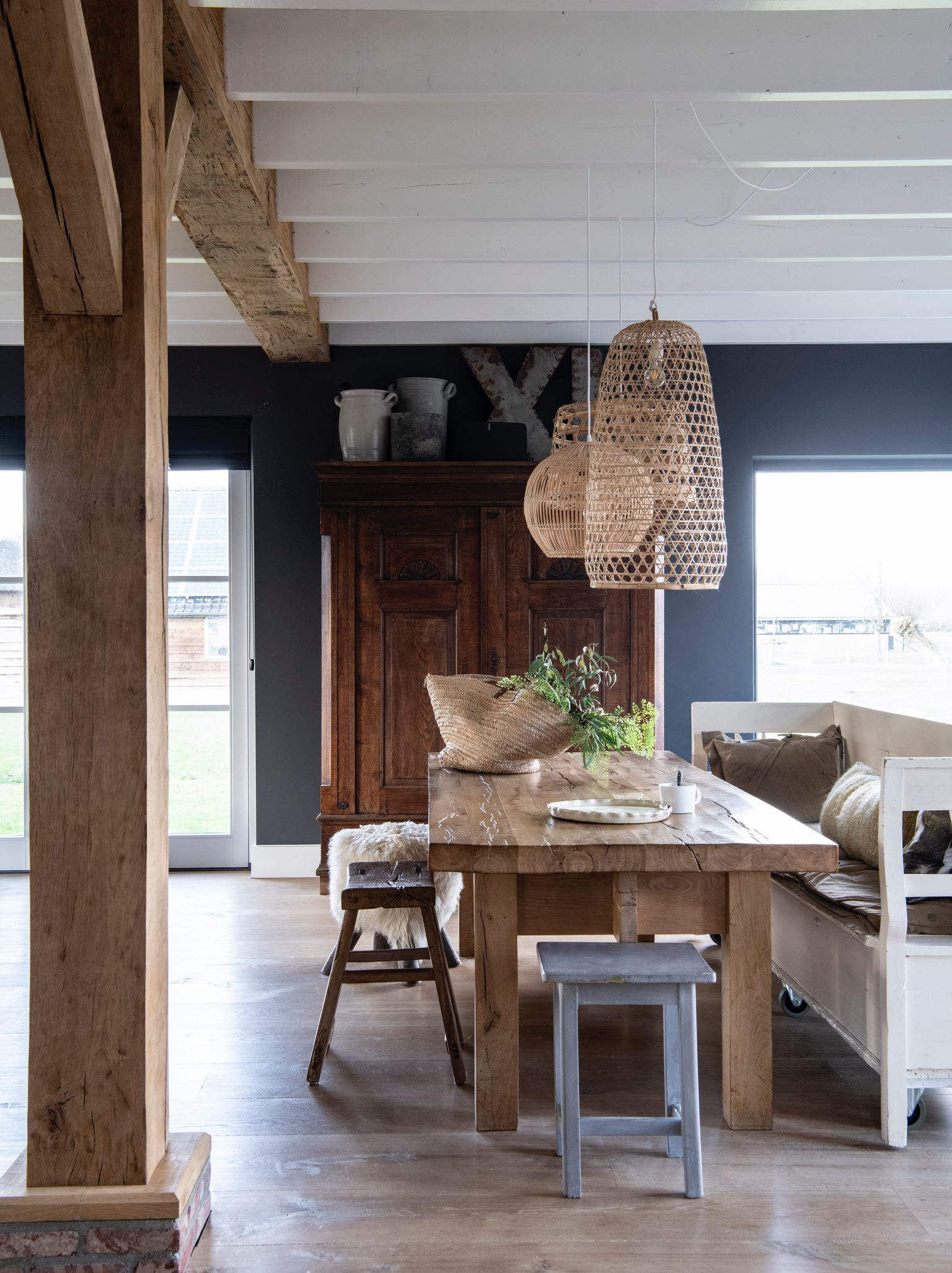 salle à manger rustique chic avec poutres salle à manger rustique chic avec poutres