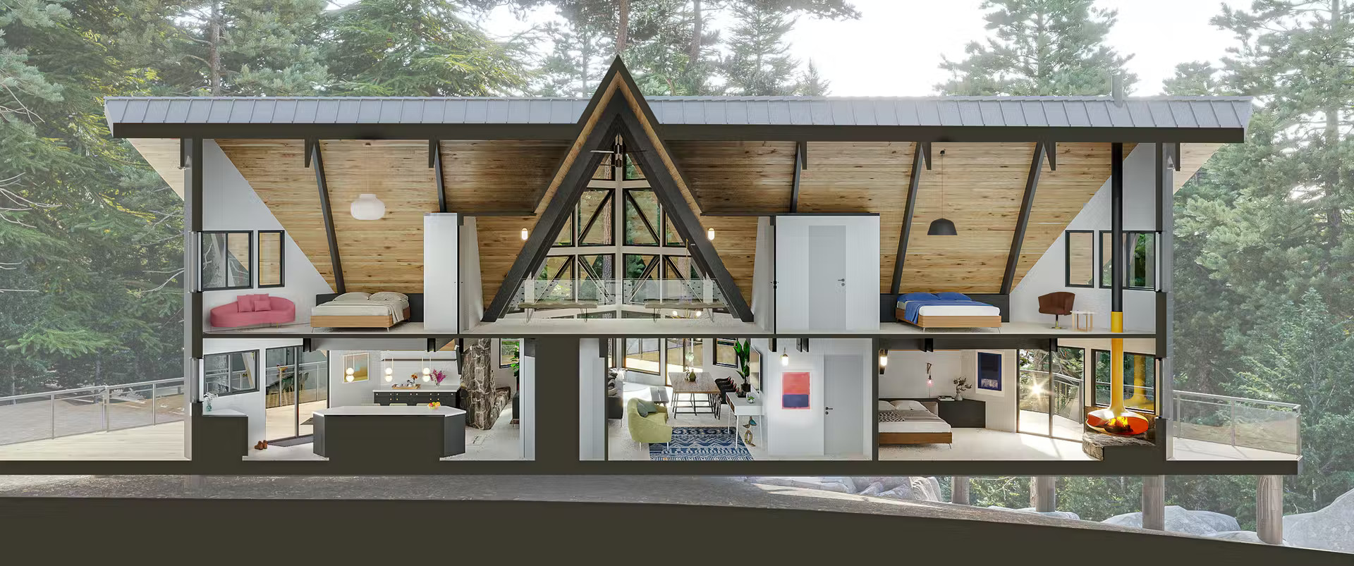 maison A-Frame rénovée maison A-Frame rénovée