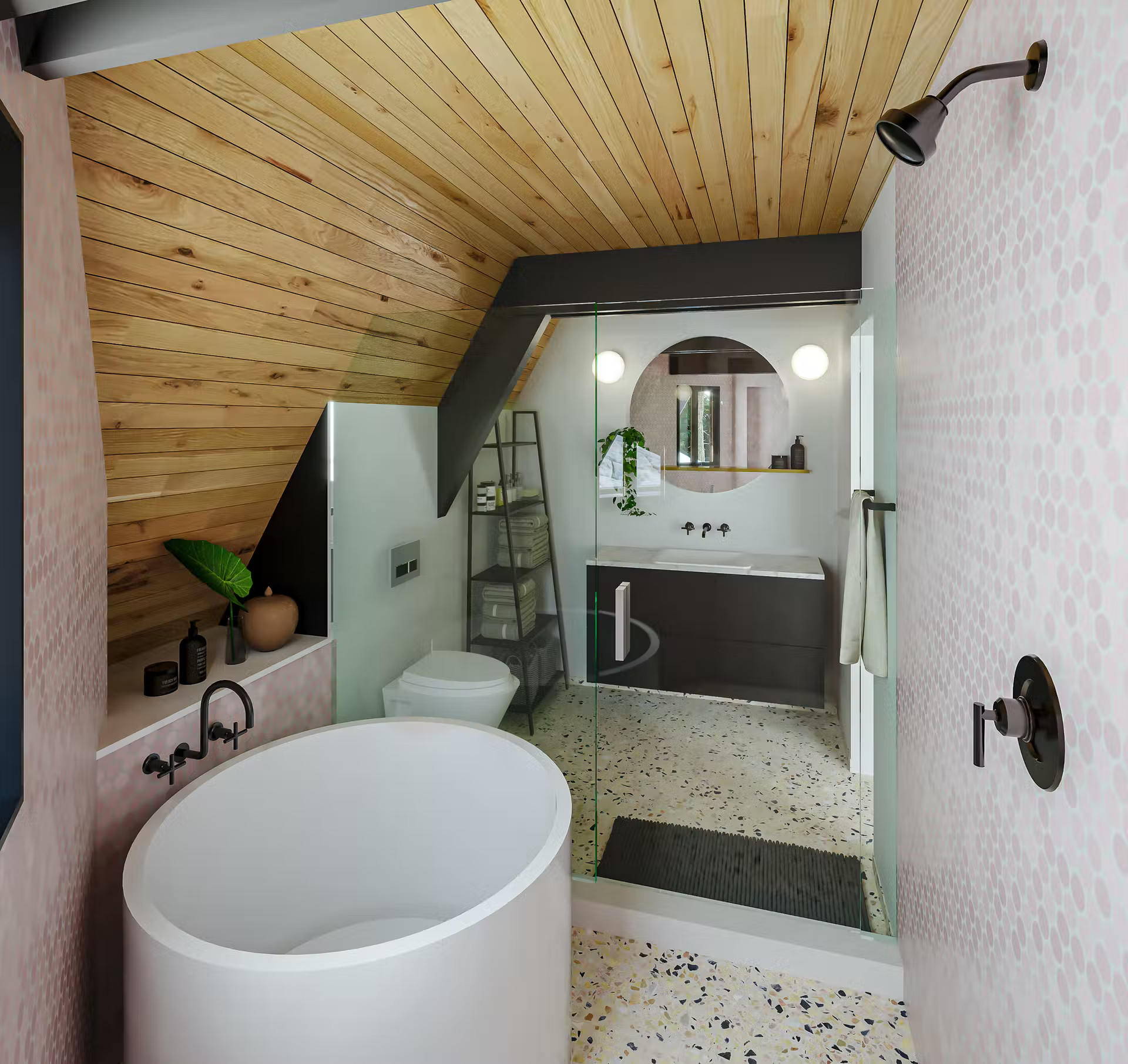 salle de bain sol terrazzo salle de bain sol terrazzo