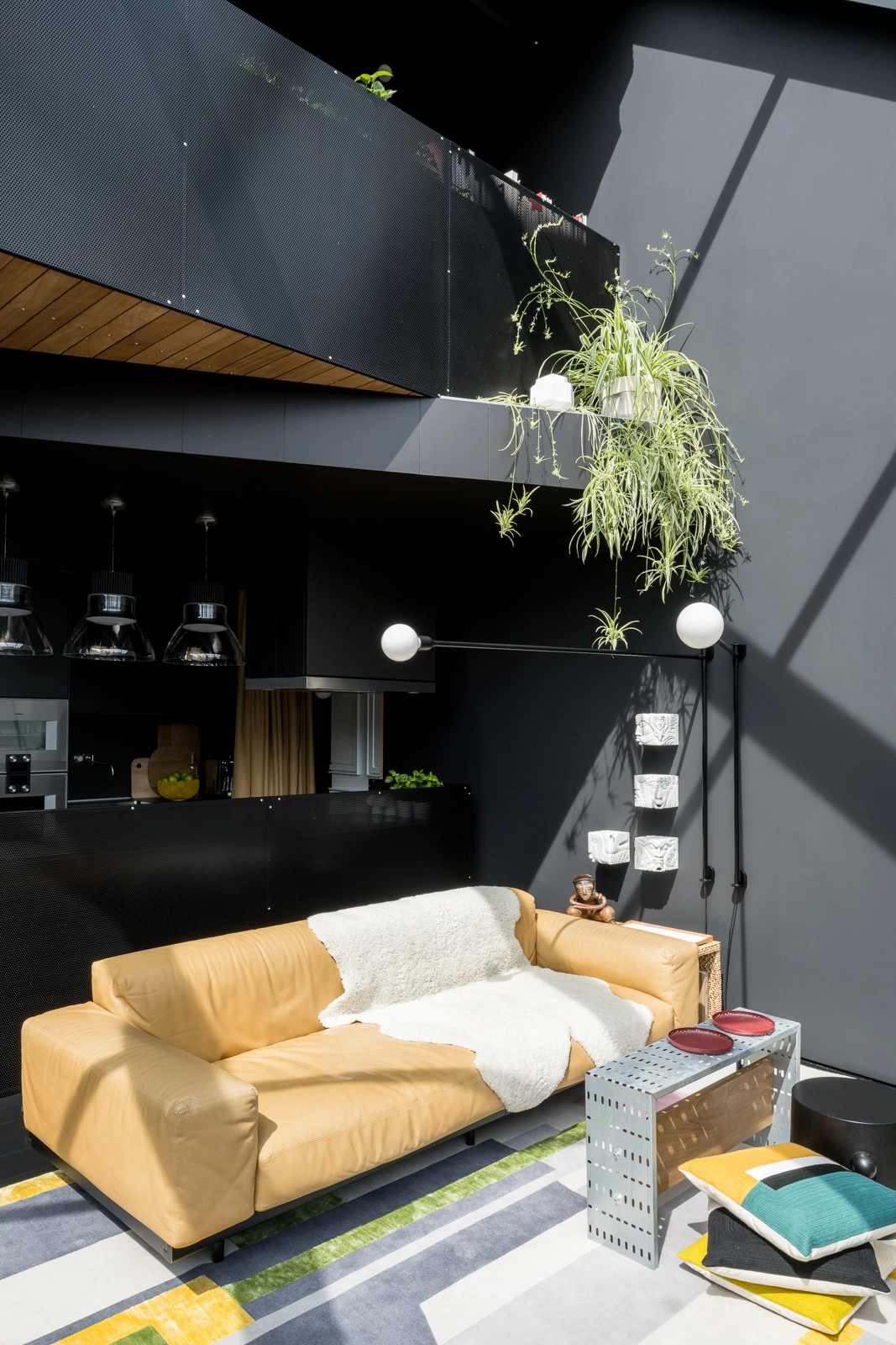 salon décoration noire