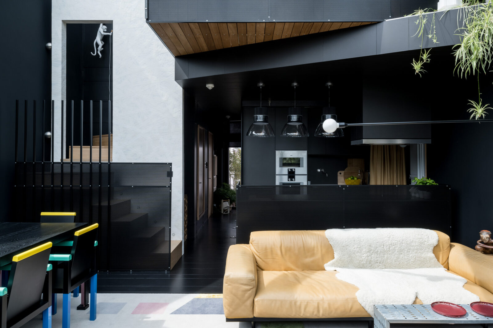 salon décoration noire