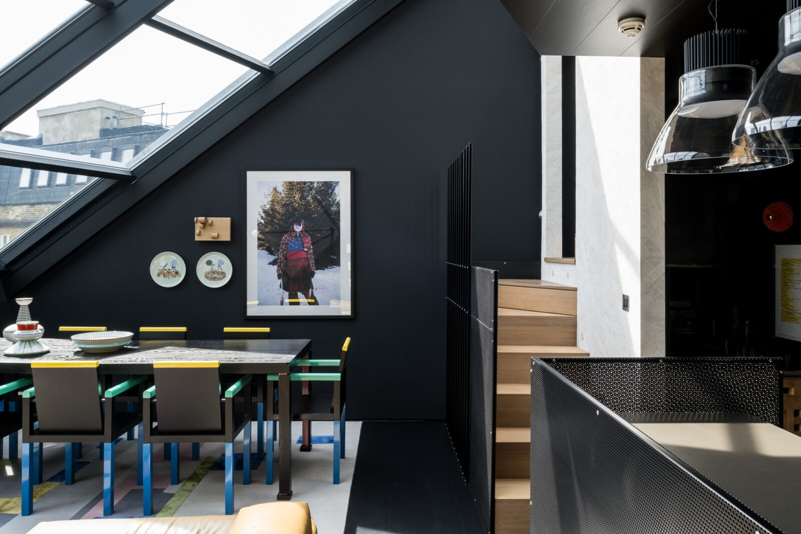 salon décoration noire