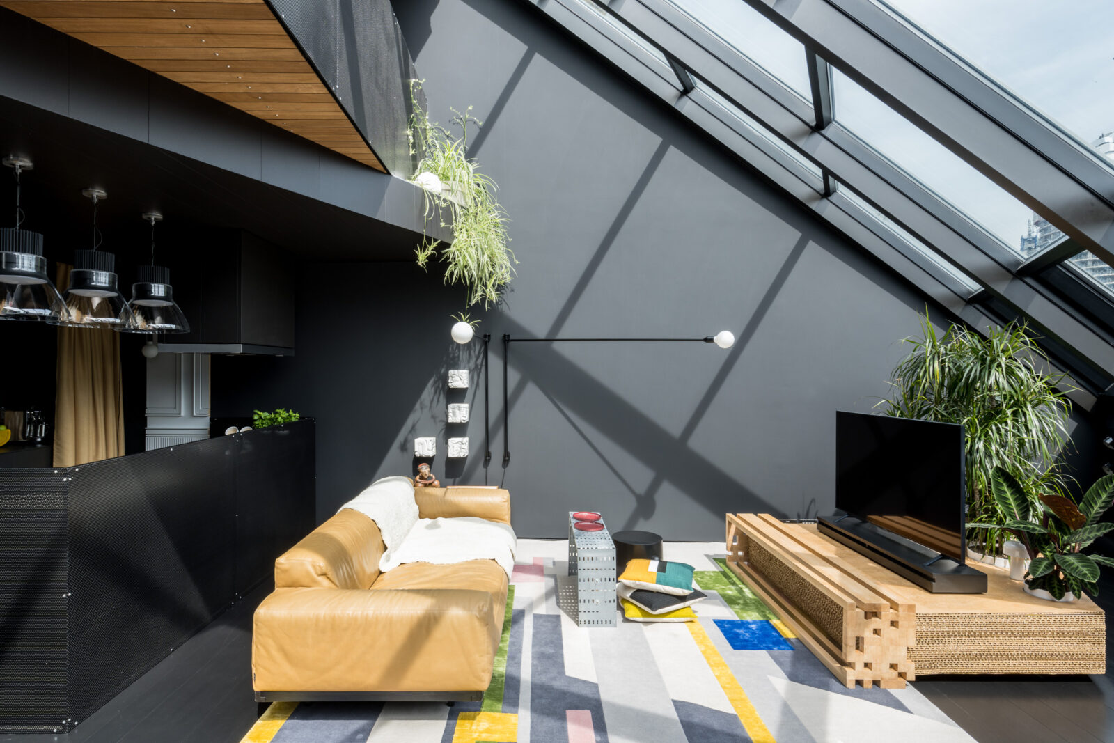 salon décoration noire