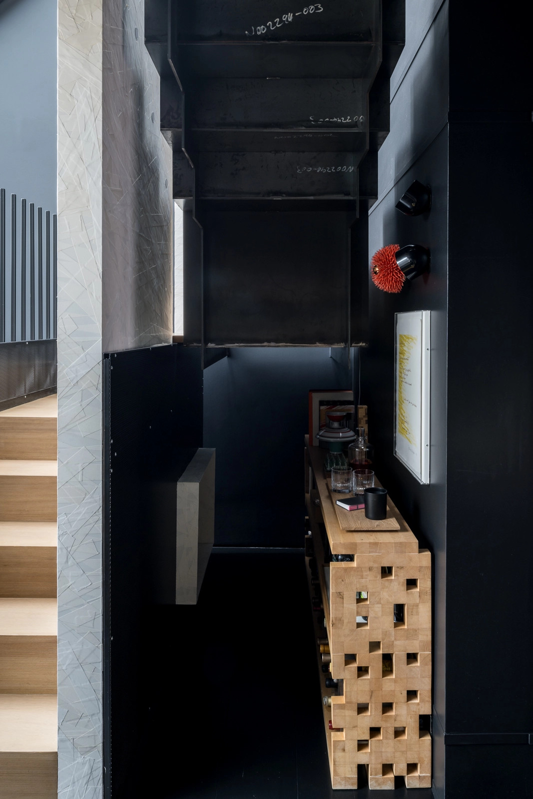 entrée avec console bois design