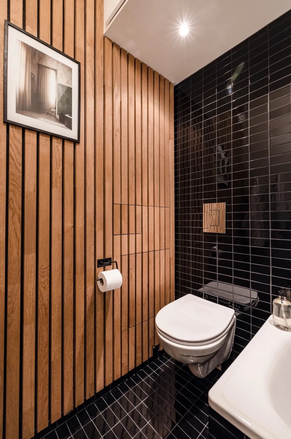 salle de bain bois et carrelage noir salle de bain bois et carrelage noir