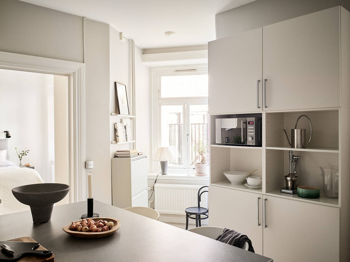 cuisine design blanche avec îlot