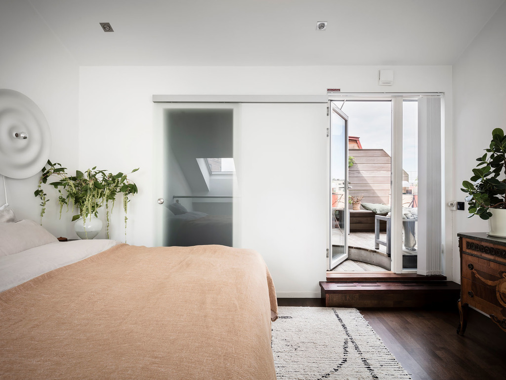 chambre sur mezzanine décoration contemporaine