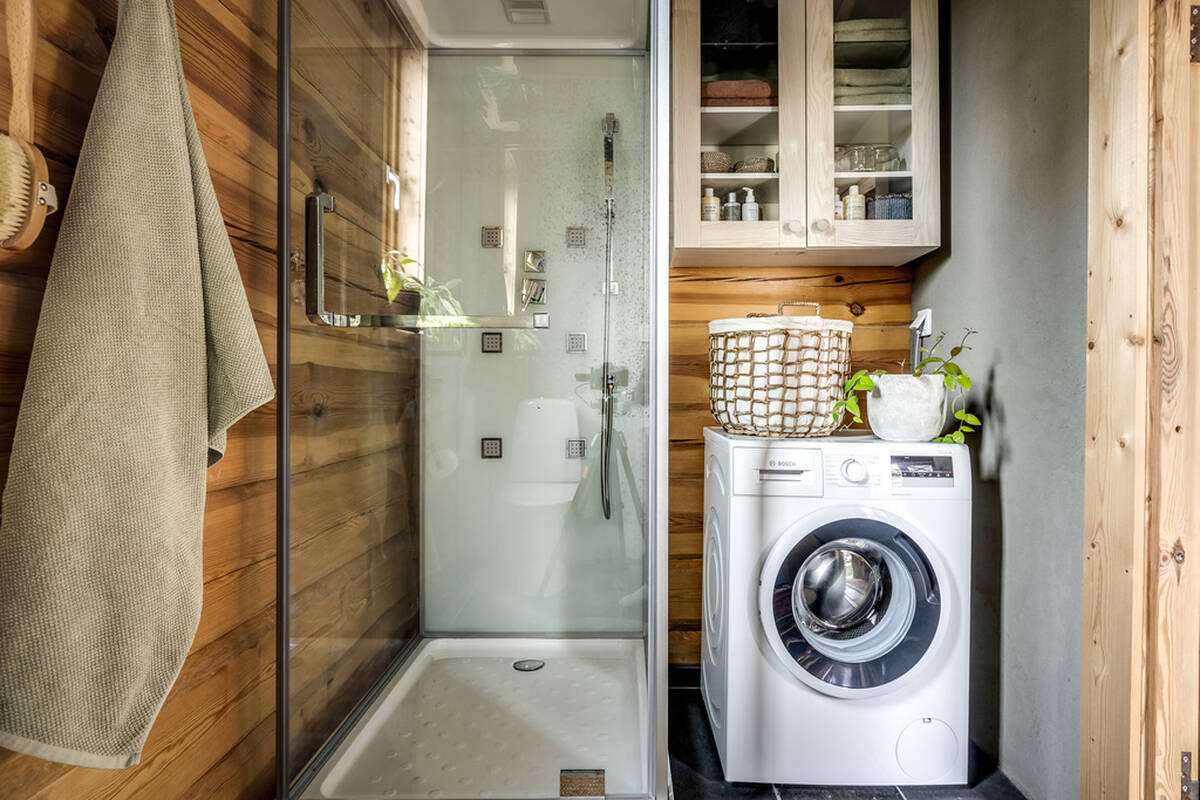 salle de bain maison en bois