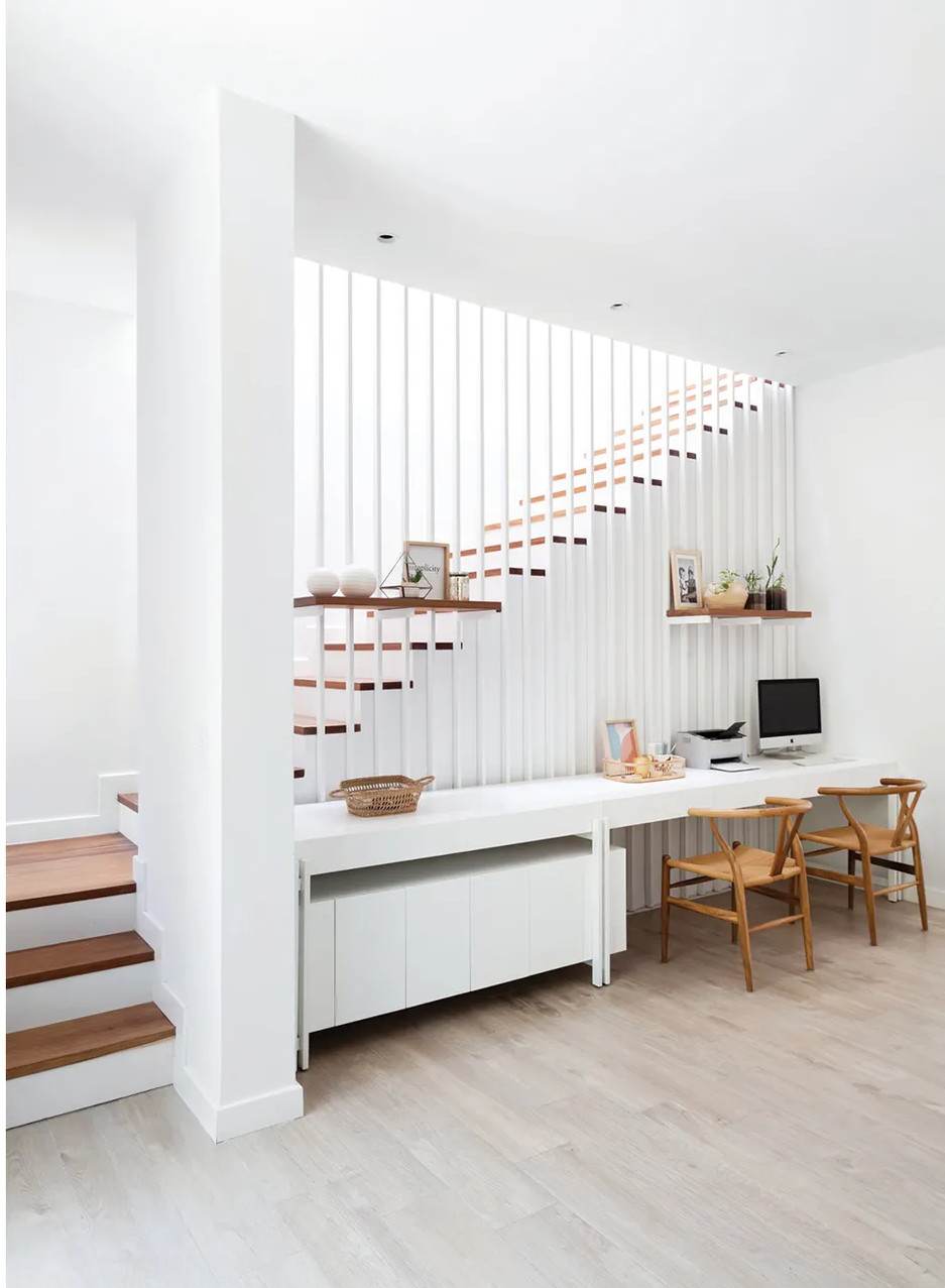 entrée avec bureau décoration contemporaine
