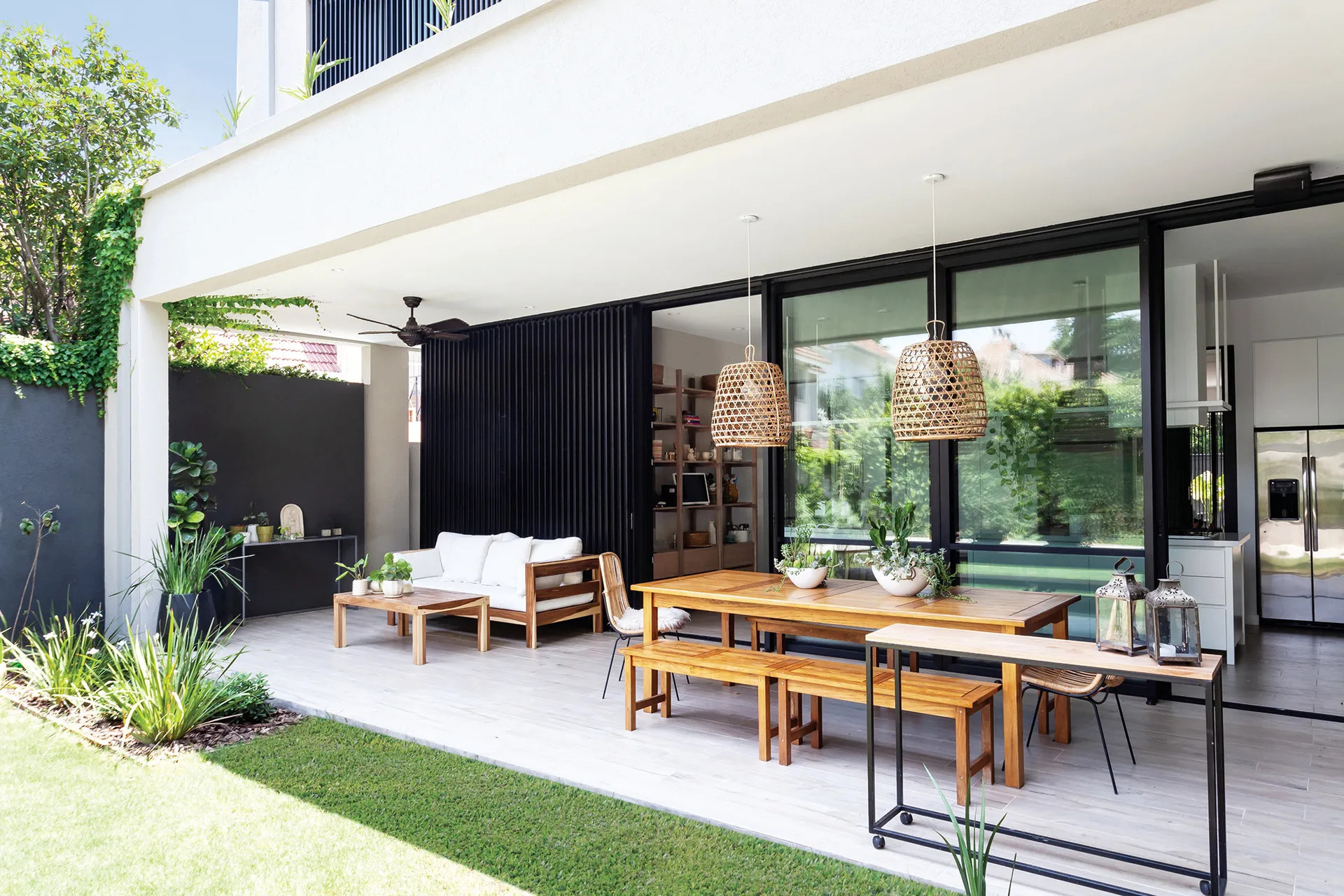 terrasse aménagée décoration contemporaine