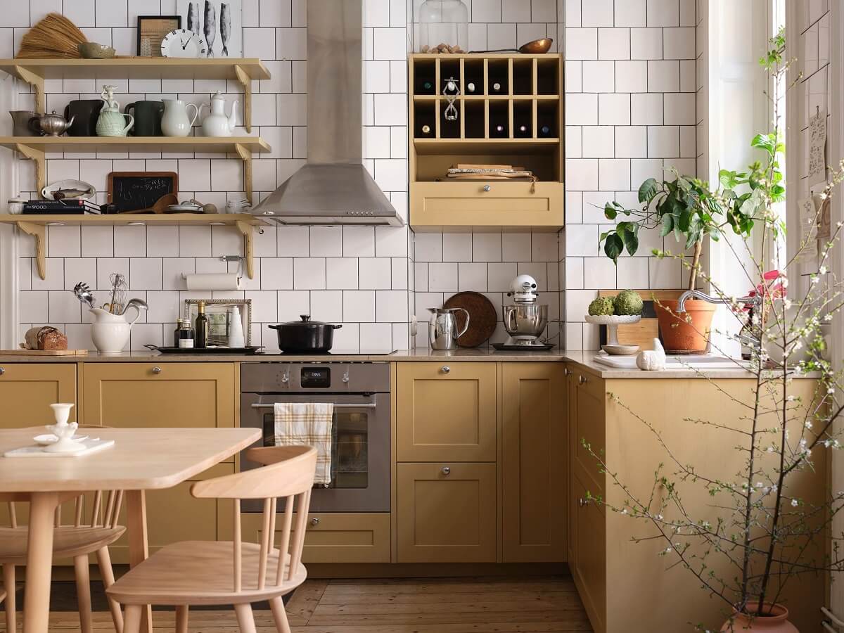 cuisine jaune de style campagnard cuisine jaune de style campagnard