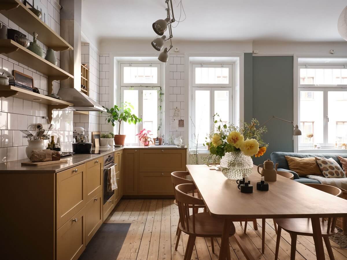 cuisine jaune de style campagnard cuisine jaune de style campagnard