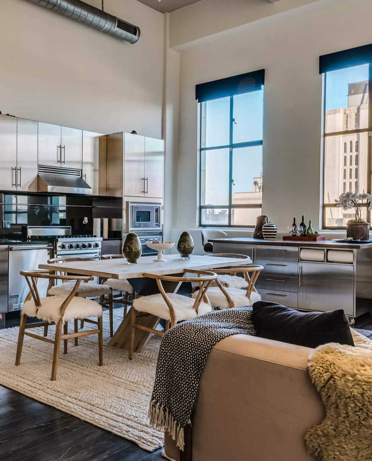 cuisine et salle à manger loft de Johnny Depp Los Angeles cuisine et salle à manger loft de Johnny Depp Los Angeles
