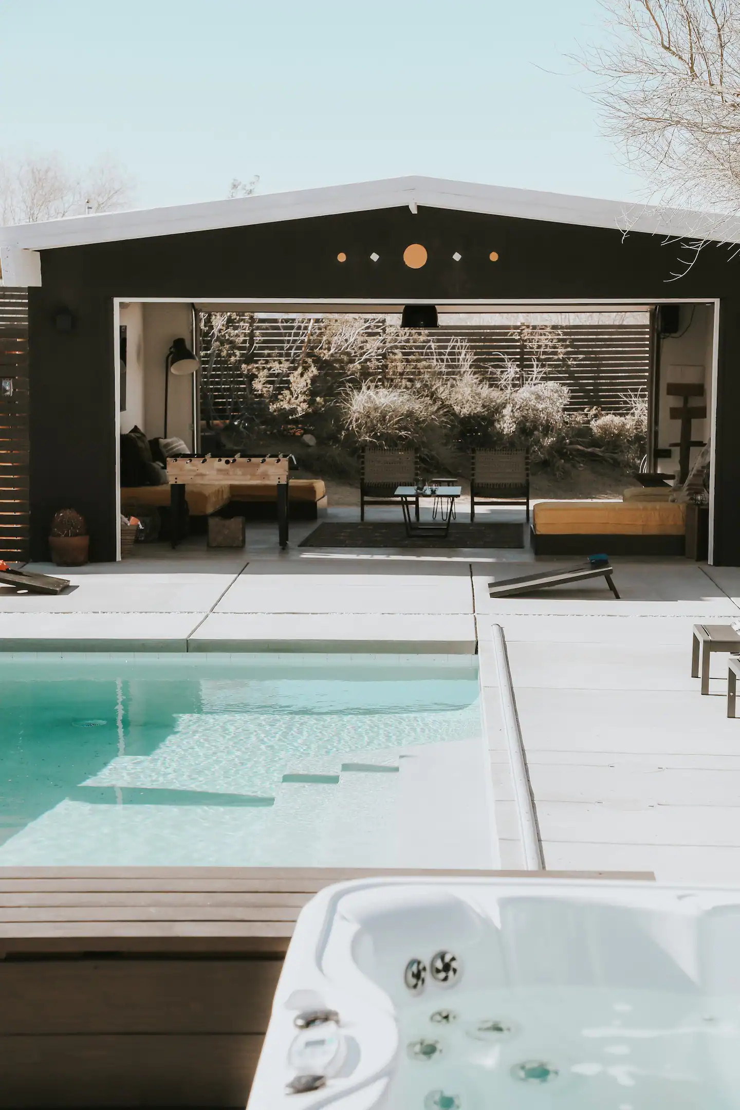 pool house et piscine