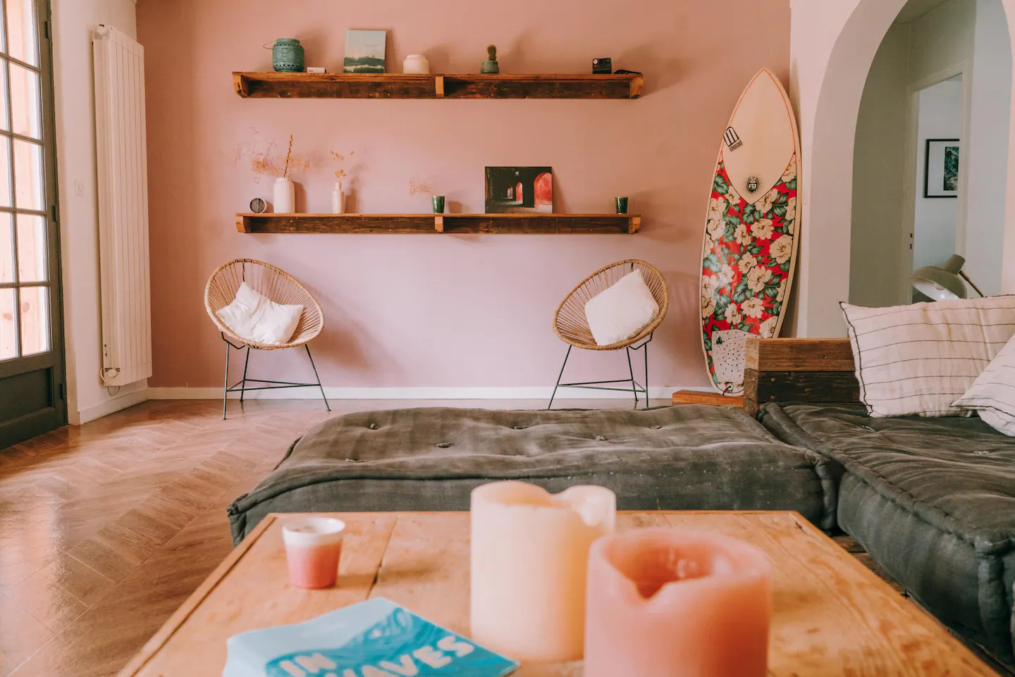 salon maison en bois Cap Ferret