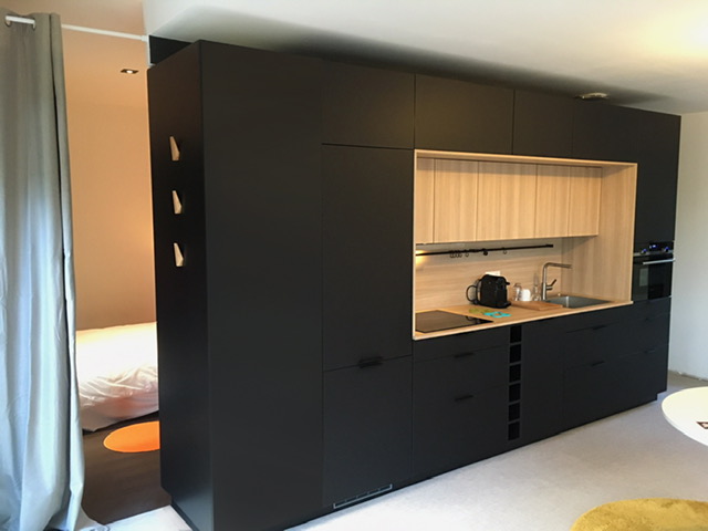 cuisine noire et bois design cuisine noire et bois design
