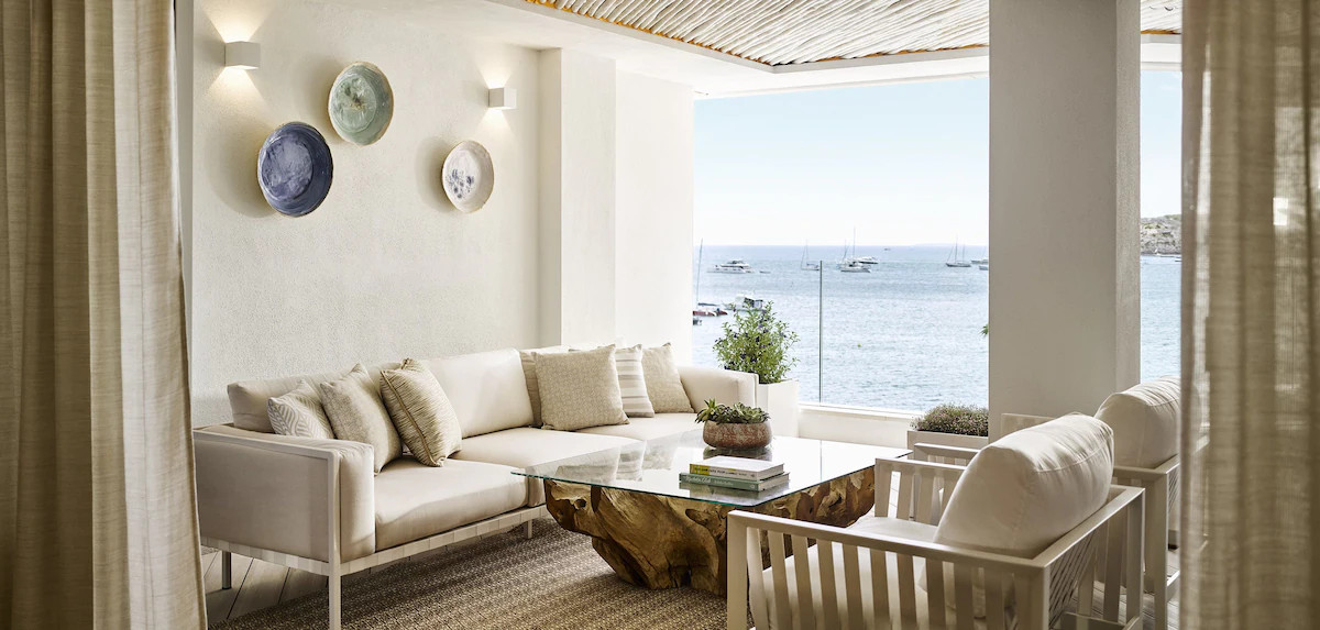 terrasse avec salon tissu