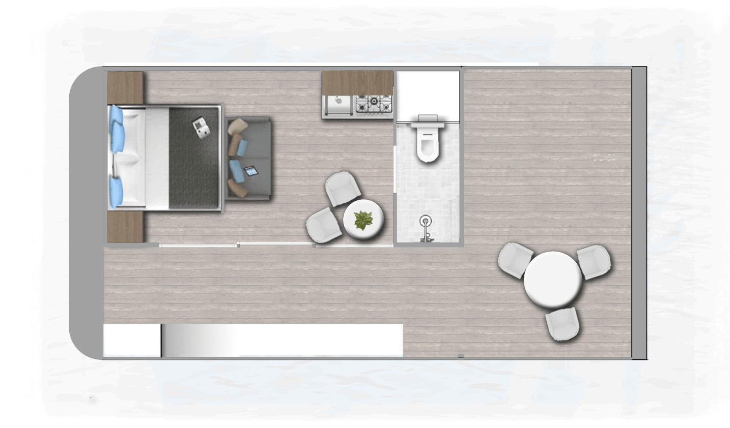 plan mini maison 45m2 flottante Tiny Floats plan mini maison 45m2 flottante Tiny Floats