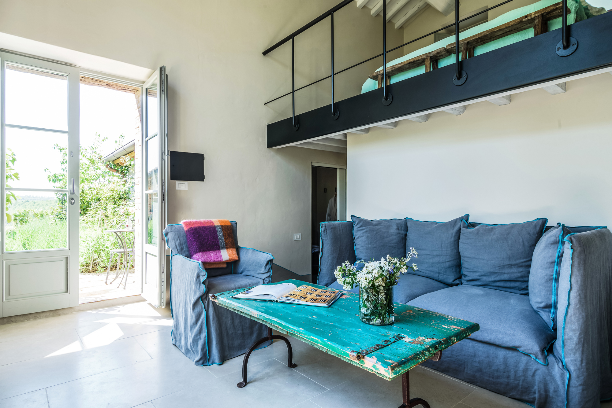 chambre avec mezzanine maison en pierres Toscane chambre avec mezzanine maison en pierres Toscane