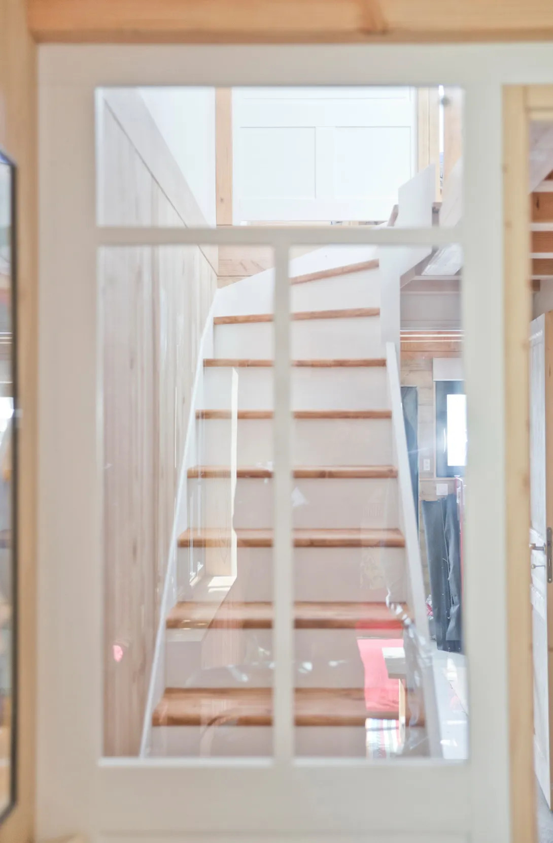 escalier blanc et bois escalier blanc et bois