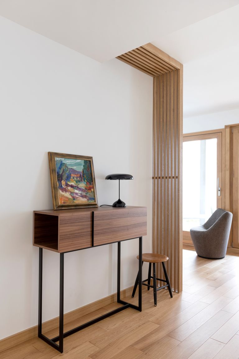 entrée avec claustra bois studio décoration design