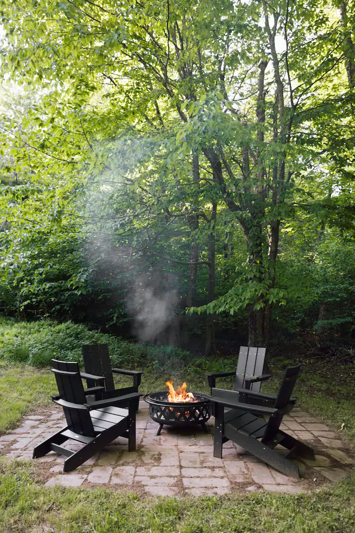 terrasse avec brasero